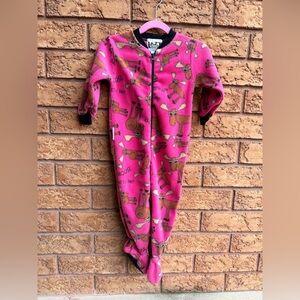 4/$25 • Lazy One Fleece “Don’t Moose With Me”‎ Footed Sleeper